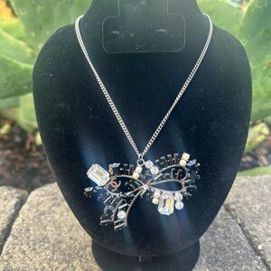 Chanel Crystal Bow Necklace